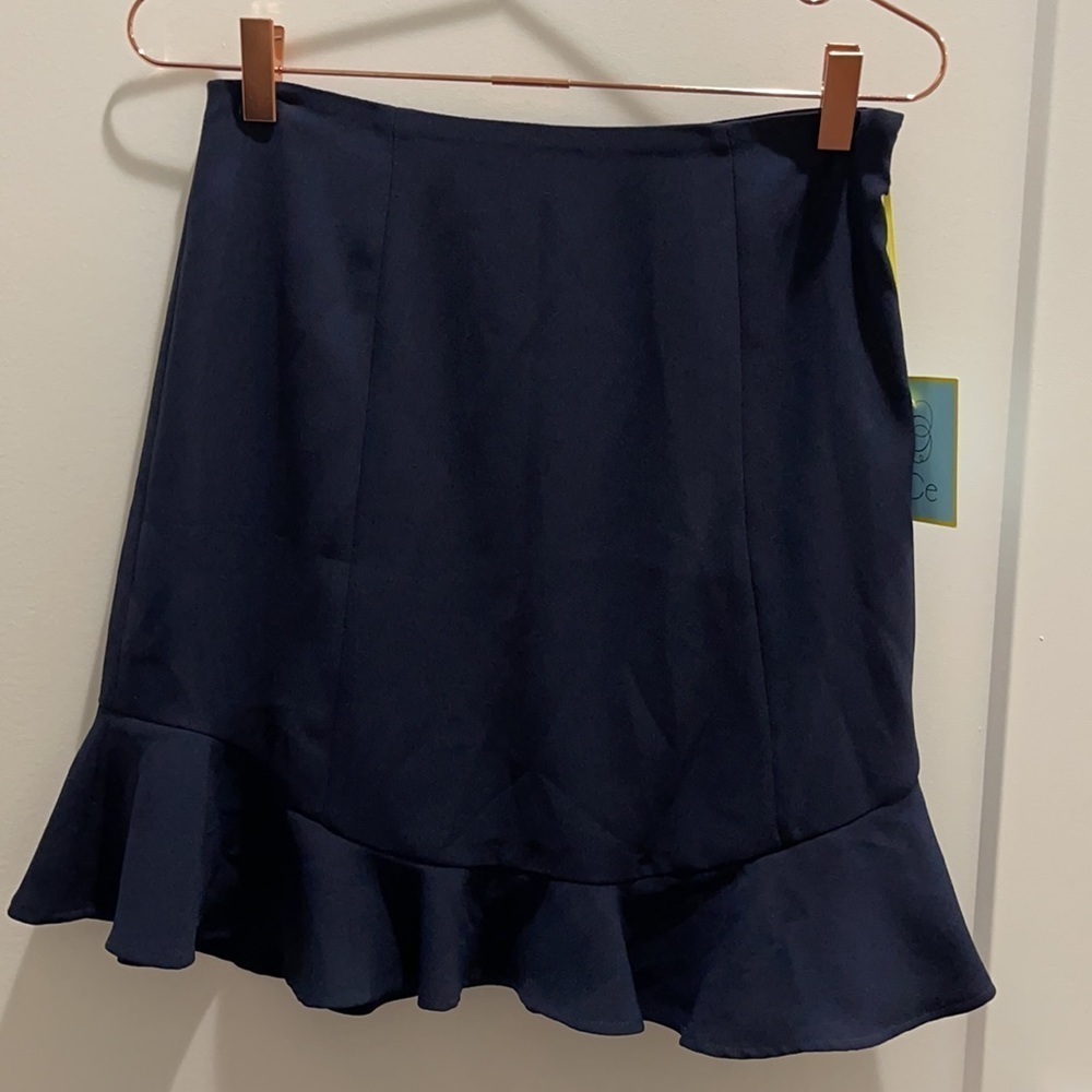 CeCe BLUE RUFFLE SKIRT - Picture 5 of 13
